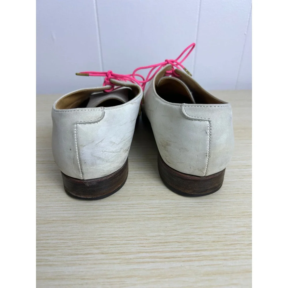 VTG Peal & Co‎ Brooks Brothers Men Dress Shoes 9D White Wingtip Oxfords Leather